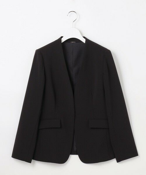 ANY SIS / エニィスィス ノーカラージャケット | セレモニーダブルクロス カラーレス ジャケット | 詳細4