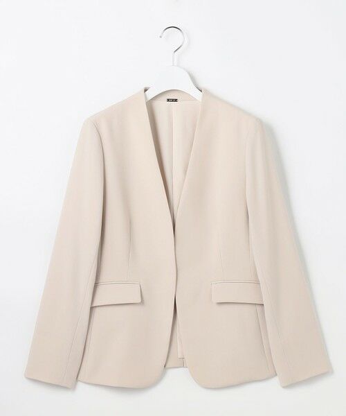 ANY SIS / エニィスィス ノーカラージャケット | セレモニーダブルクロス カラーレス ジャケット | 詳細8