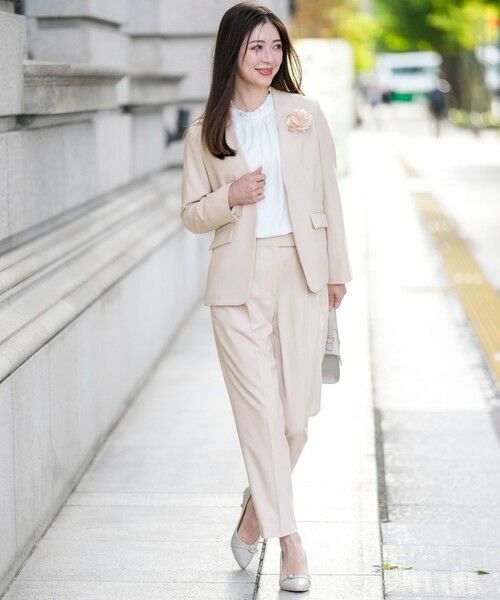 ANY SIS / エニィスィス ノーカラージャケット | セレモニーダブルクロス カラーレス ジャケット | 詳細7