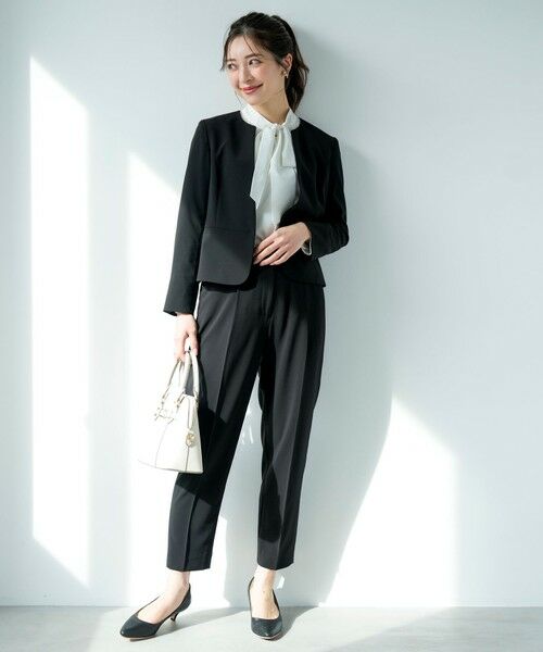 ANY SIS / エニィスィス ノーカラージャケット | セレモニーダブルクロス クルーカラー ジャケット | 詳細2