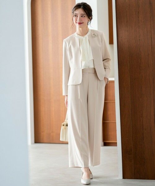 ANY SIS / エニィスィス ノーカラージャケット | セレモニーダブルクロス クルーカラー ジャケット | 詳細6