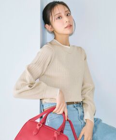 ANY SIS / エニィスィス ニット・セーター | 【WEB・一部店舗限定】ダブルカラー ニット