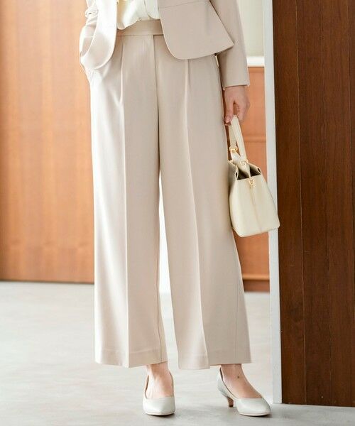 ANY SIS / エニィスィス その他パンツ | 【セットアップ対応】セレモニーダブルクロス ワイドパンツ（ライトベージュ）