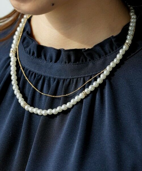 ANY SIS / エニィスィス ネックレス・ペンダント・チョーカー | 2連パール調チェーン ネックレス（ホワイト系）