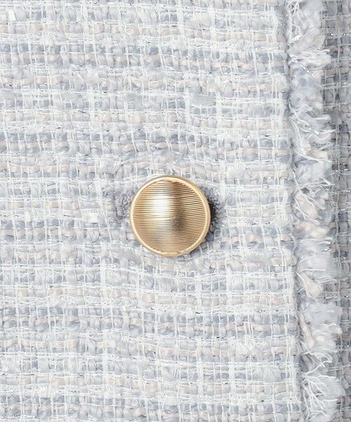 ANY SIS / エニィスィス ノーカラージャケット | ノーカラーフリンジツイード ジャケット | 詳細12