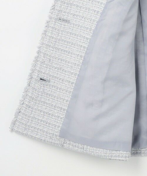 ANY SIS / エニィスィス ノーカラージャケット | ノーカラーフリンジツイード ジャケット | 詳細15