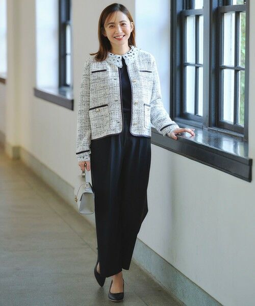 ANY SIS / エニィスィス ノーカラージャケット | ネップツイード ジャケット | 詳細13