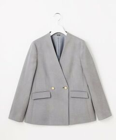 ANY SIS / エニィスィス ノーカラージャケット | 褒めらレディストレッチ カラーレス ジャケット