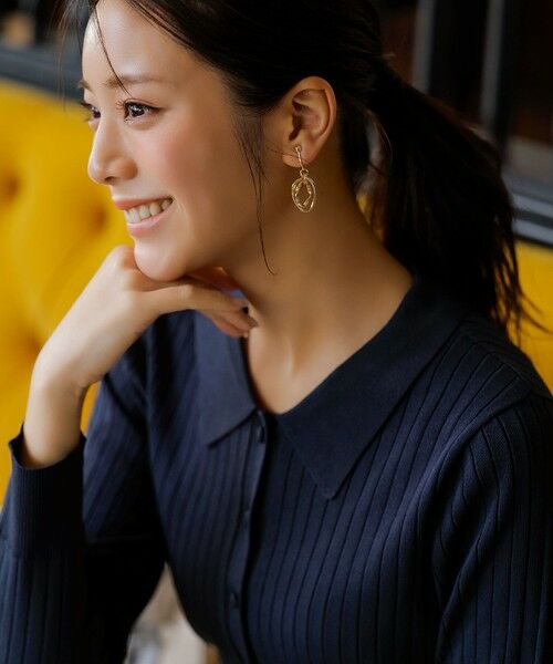 ANY SIS / エニィスィス ニット・セーター | ポロカラーリブ ニット | 詳細1