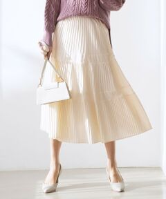プリーツ切替 スカート