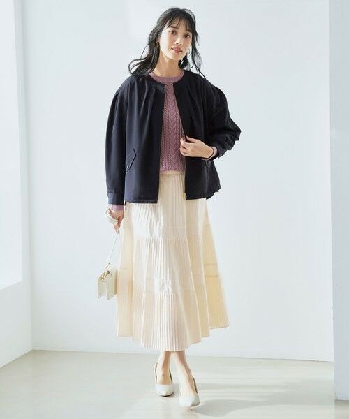 ANY SIS / エニィスィス ロング・マキシ丈スカート | プリーツ切替 スカート | 詳細1