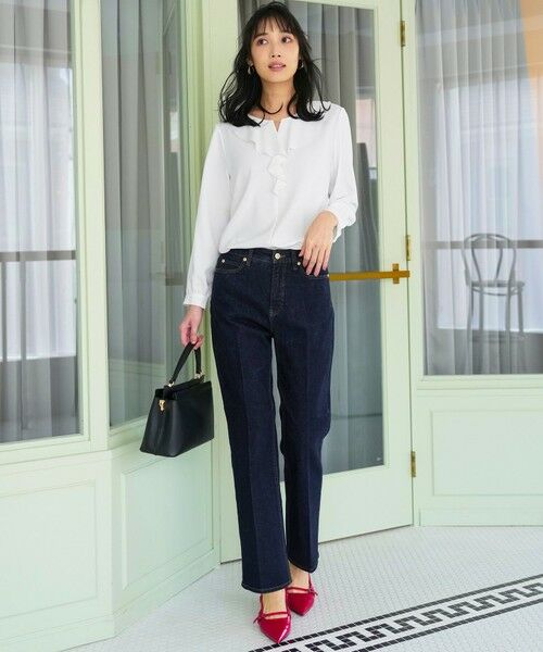 ANY SIS / エニィスィス デニムパンツ | センタープレスセミフレア デニム | 詳細21