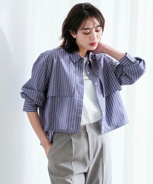 ANY SIS / エニィスィス シャツ・ブラウス | クロップドヨークハオリ シャツ | 詳細5