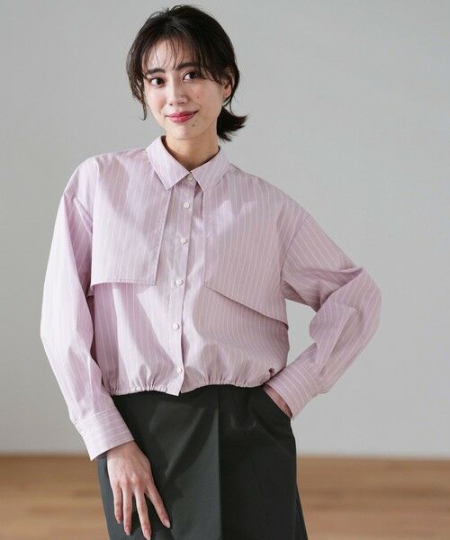 ANY SIS / エニィスィス シャツ・ブラウス | クロップドヨークハオリ シャツ | 詳細10