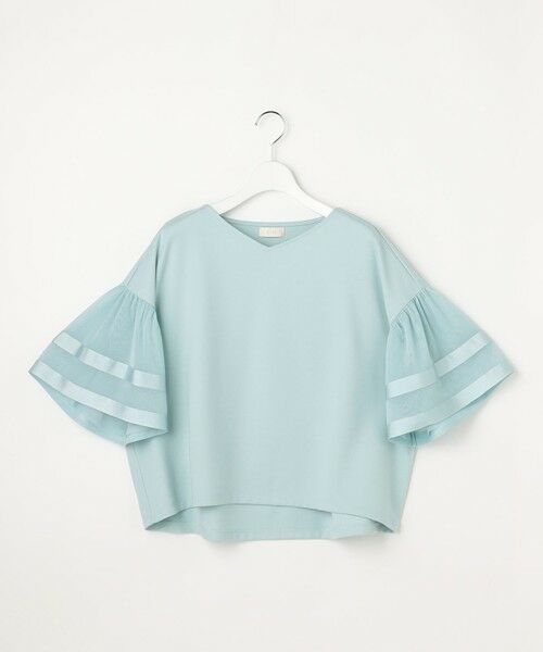 ANY SIS / エニィスィス カットソー | ゆるVネックチュールフリル袖 プルオーバー | 詳細10