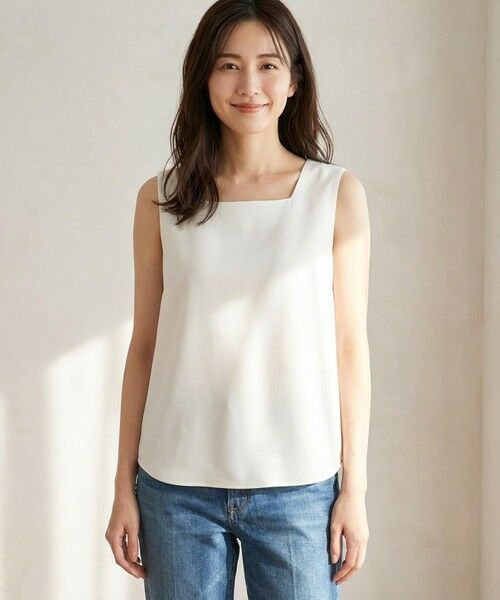 ANY SIS / エニィスィス タンクトップ | 【2WAY】サテン タンクトップ（オフ）