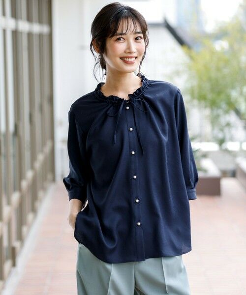 ANY SIS / エニィスィス シャツ・ブラウス | 【2WAY】スムージーポリエステル フリルネック ブラウス | 詳細5