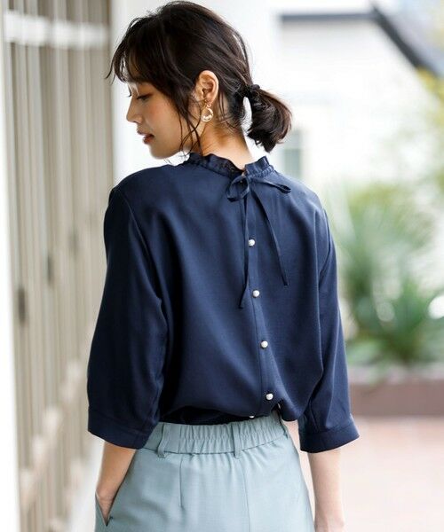 ANY SIS / エニィスィス シャツ・ブラウス | 【2WAY】スムージーポリエステル フリルネック ブラウス | 詳細6