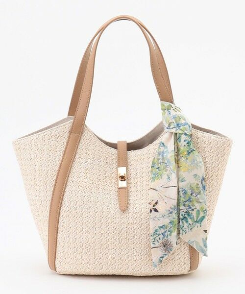 ANY SIS / エニィスィス かごバック | スカーフ付き カゴバッグ（アイボリー）