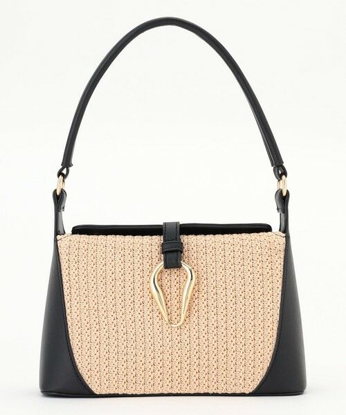 ANY SIS / エニィスィス ハンドバッグ | 雑材コンビハンドルバッグ（ブラック）