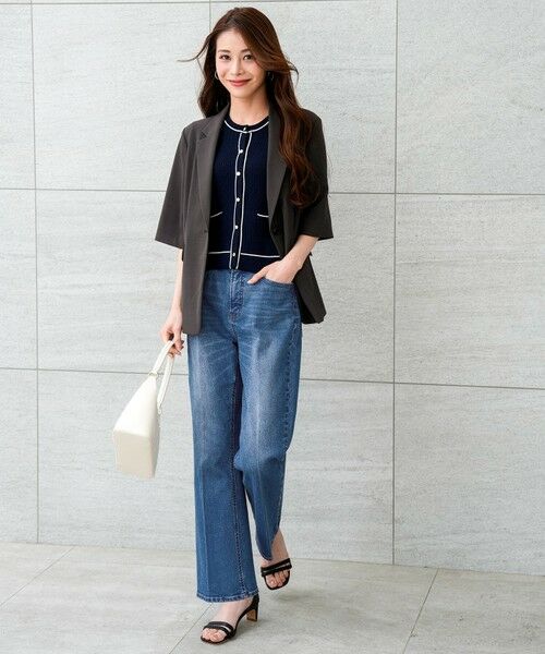 ANY SIS / エニィスィス テーラードジャケット | アーバンクールタッチ 半袖 ジャケット | 詳細3