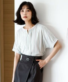 ANY SIS / エニィスィス カットソー | ジョーゼットフロントタック プルオーバー