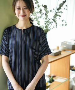 ANY SIS / エニィスィス カットソー | ジョーゼットフロントタック プルオーバー