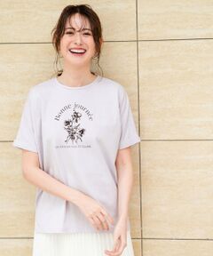 ANY SIS / エニィスィス カットソー | フラワープリント ロゴＴシャツ