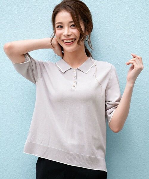 ANY SIS / エニィスィス ニット・セーター | 【アイスタッチ】ポロ ニット | 詳細1