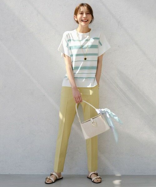 ANY SIS / エニィスィス その他パンツ | エアリーストレッチ テーパードパンツ（ライトイエロー）