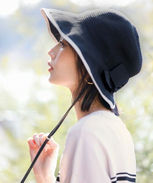ANY SIS / エニィスィス ハット | 【畳める】グログランリボン ハット（ブラック）
