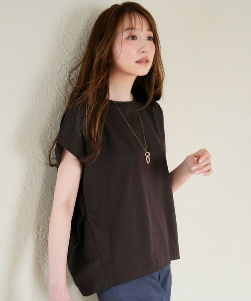 ANY SIS / エニィスィス カットソー | 【シルクタッチさら魅せTシャツ】後ろコクーン プルオーバー | 詳細11