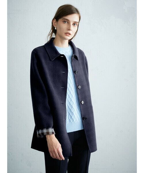 aquascutum アクアスキュータム　ダウン　ジャケット　ショート　ネイビー