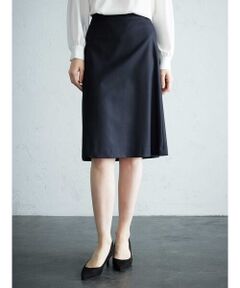 Aquascutum / アクアスキュータム ミニ・ひざ丈スカート | ウールシルク セミフレアスカート