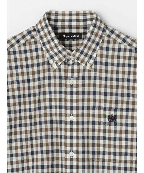 Aquascutum / アクアスキュータム シャツ・ブラウス | Club Check Seersuker Short Sleeve Shirt | 詳細7