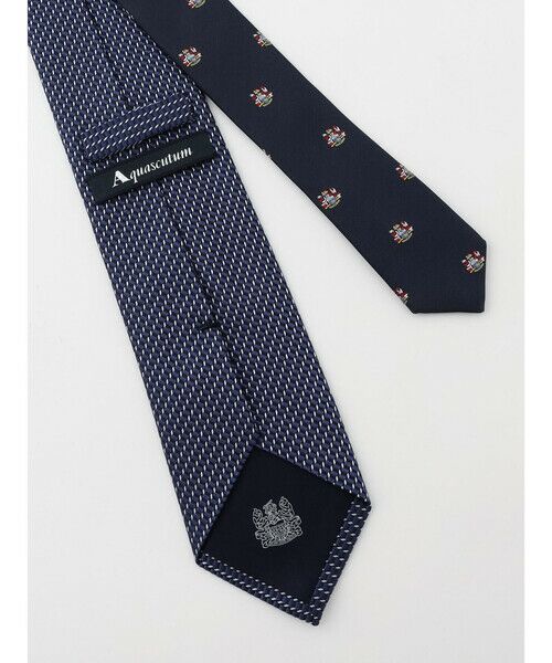 Aquascutum / アクアスキュータム ネクタイ | マイクロパターン×小剣クレスト | 詳細1