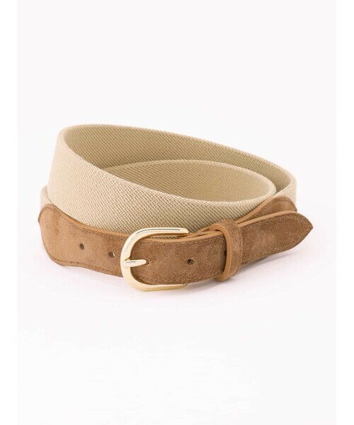 【Aquascutum】Rubber belt ベージュ F アクアスキュータム メンズ ベルト・サスペンダー 2203290015