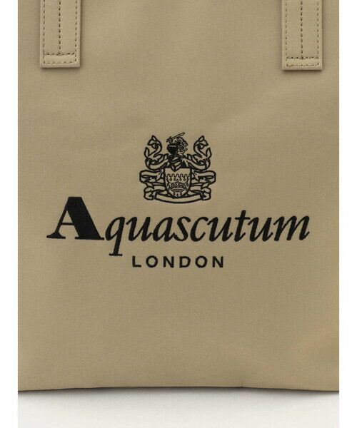 Aquascutum / アクアスキュータム ベルト・サスペンダー | 刺繍トートバッグ中　レザー巻 | 詳細3