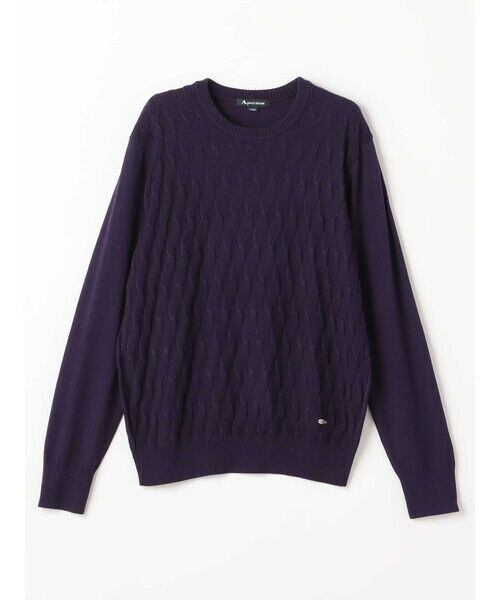 Wool Silk Geometric Knit （ニット・セーター）｜Aquascutum / アクア