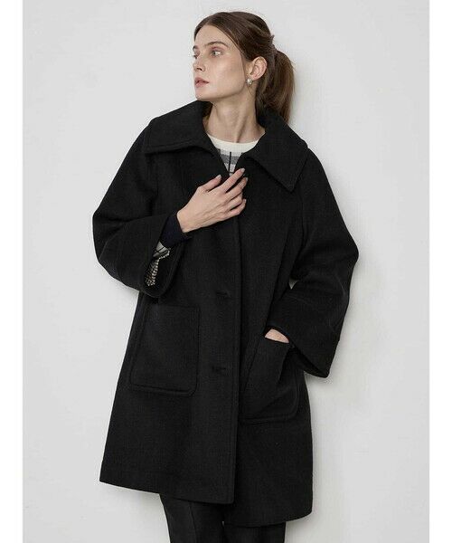 ビジネスApuntoB BIG COAT ビックコート 定価78,000円 size2 ブラック アプントビー MADE IN ITALY Mサイズ