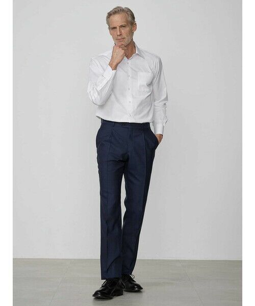 Aquascutum / アクアスキュータム スラックス・ドレスパンツ | Mixyarn High Twist Trousers | 詳細1