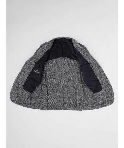 Aquascutum / アクアスキュータム テーラードジャケット | Sliver Knit Diagonal Jacket | 詳細10