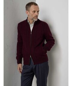 Aquascutum / アクアスキュータム ニット・セーター | プレーティングZIP UP KNIT