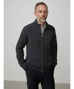 Aquascutum / アクアスキュータム ニット・セーター | プレーティングZIP UP KNIT