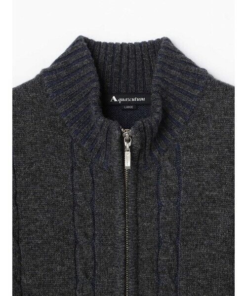 Aquascutum / アクアスキュータム ニット・セーター | プレーティングZIP UP KNIT | 詳細12