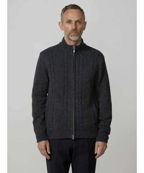 Aquascutum / アクアスキュータム ニット・セーター | プレーティングZIP UP KNIT | 詳細6