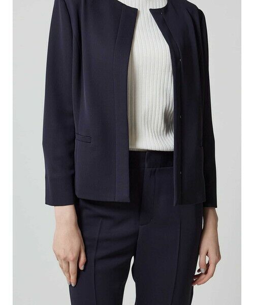 Aquascutum / アクアスキュータム テーラードジャケット | 【セットアップ対応】ストレッチツイルラウンドネックジャケット | 詳細2