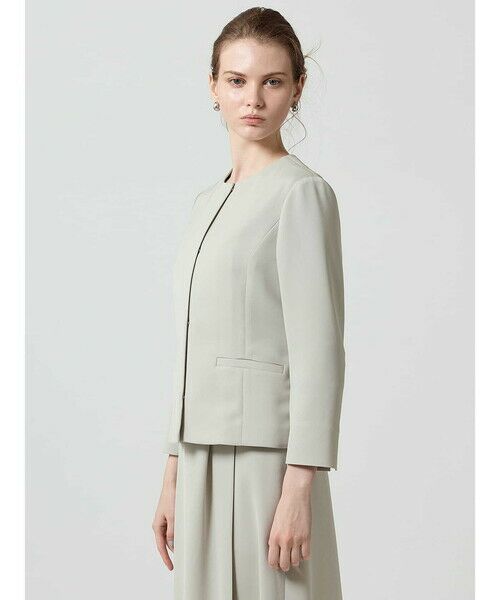 Aquascutum / アクアスキュータム テーラードジャケット | 【セットアップ対応】ストレッチツイルラウンドネックジャケット | 詳細10