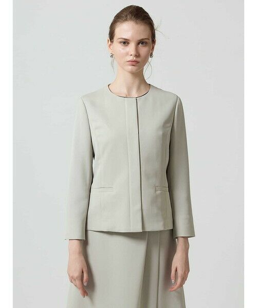 Aquascutum / アクアスキュータム テーラードジャケット | 【セットアップ対応】ストレッチツイルラウンドネックジャケット | 詳細7