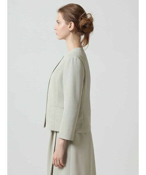 Aquascutum / アクアスキュータム テーラードジャケット | 【セットアップ対応】ストレッチツイルラウンドネックジャケット | 詳細8